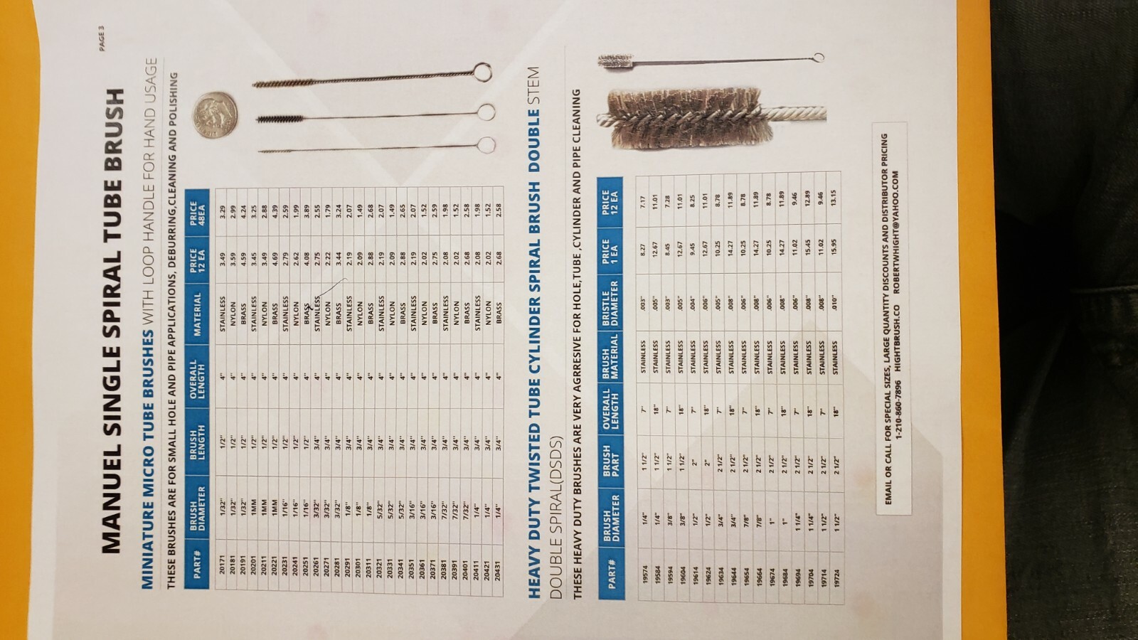 HIGHTBRUSH 20241 MINIATURE 1/16” NYLON TUBE BRUSH  5 PACK