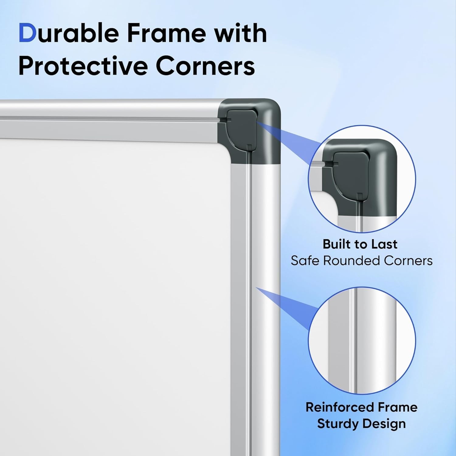 36″ x 24″ Magnetic Whiteboard for Wall, Dry Erase Board with Silver Aluminum …