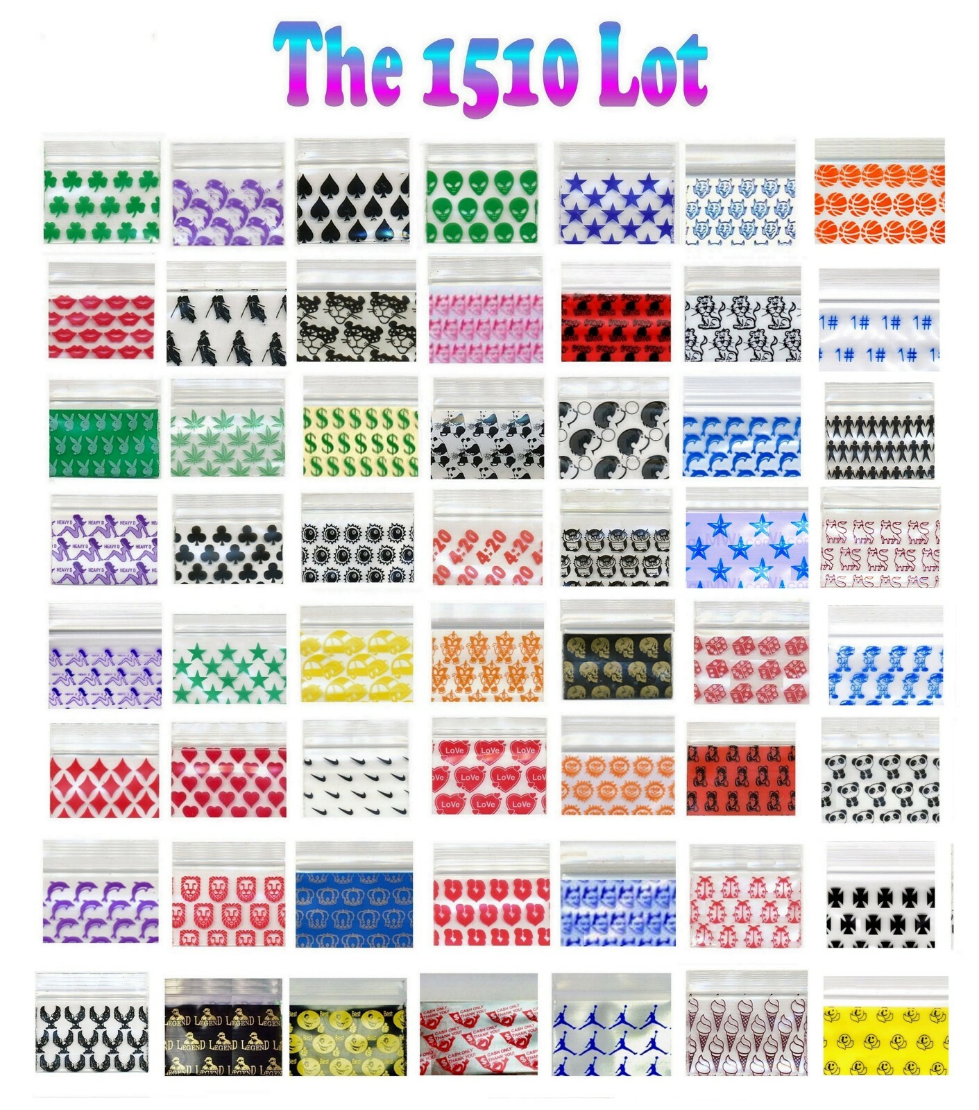 600 LOT OF APPLE MINI ZIP DESIGN BAGGIES U PICK DESIGN & SIZES 600 LOT