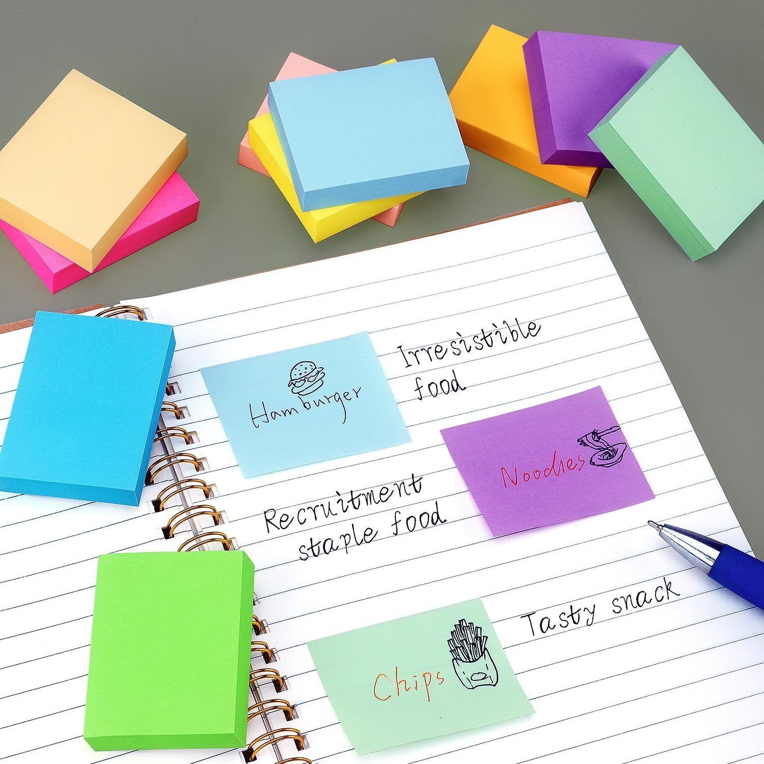 20 Pads Mini Sticky Notes 1.5×2 Inch Self Stick Memo Pads Multicolor
