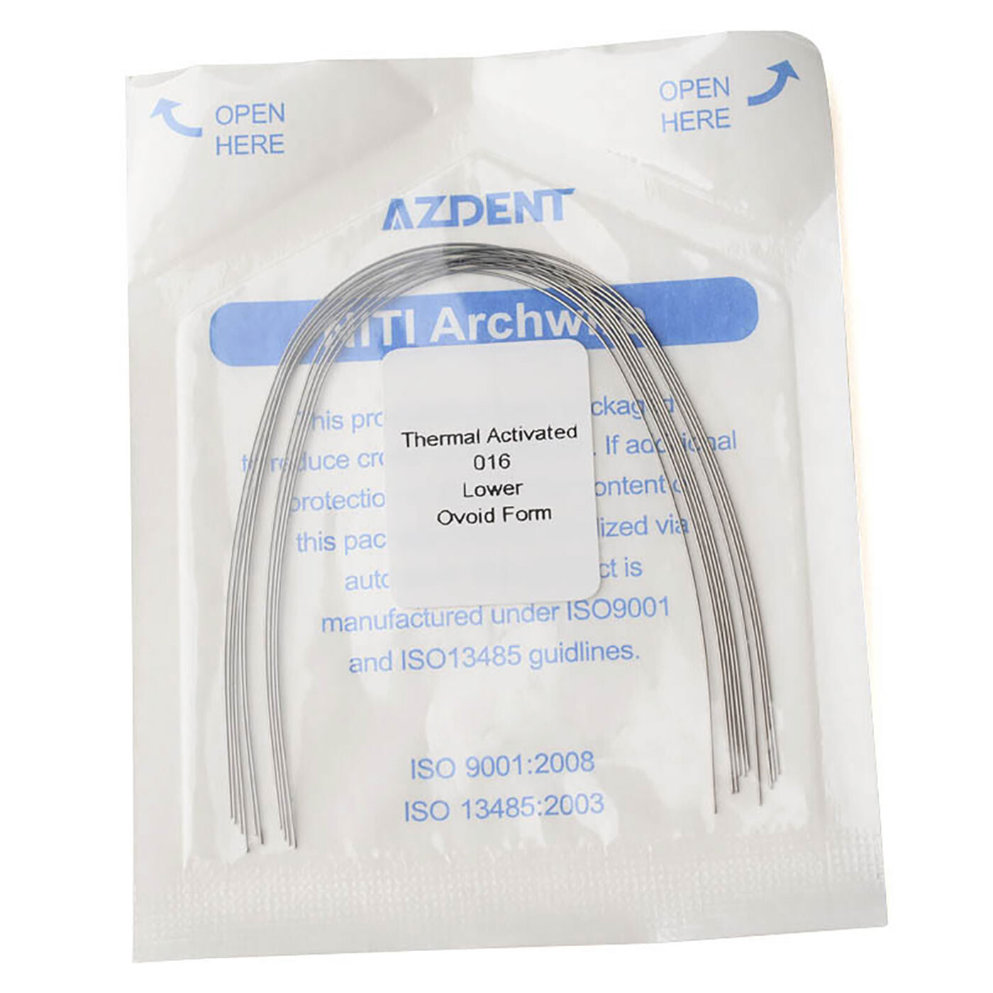 AZDENT Dental Orthodontic Heat Thermal Activated NITI Arch Wires Ovoid/Nature