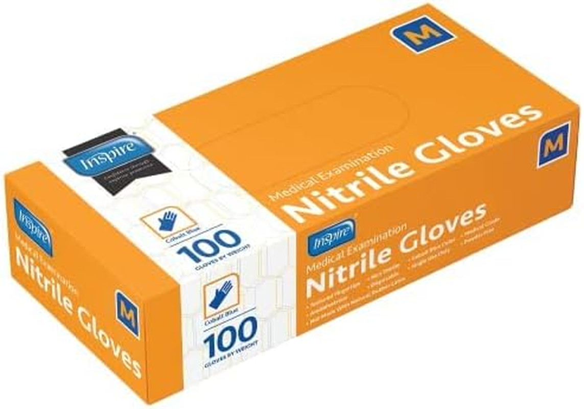 Cobalt Blue Nitrile Disposable Gloves | 4.5 Nitrile Safety Medical Exam Cooking