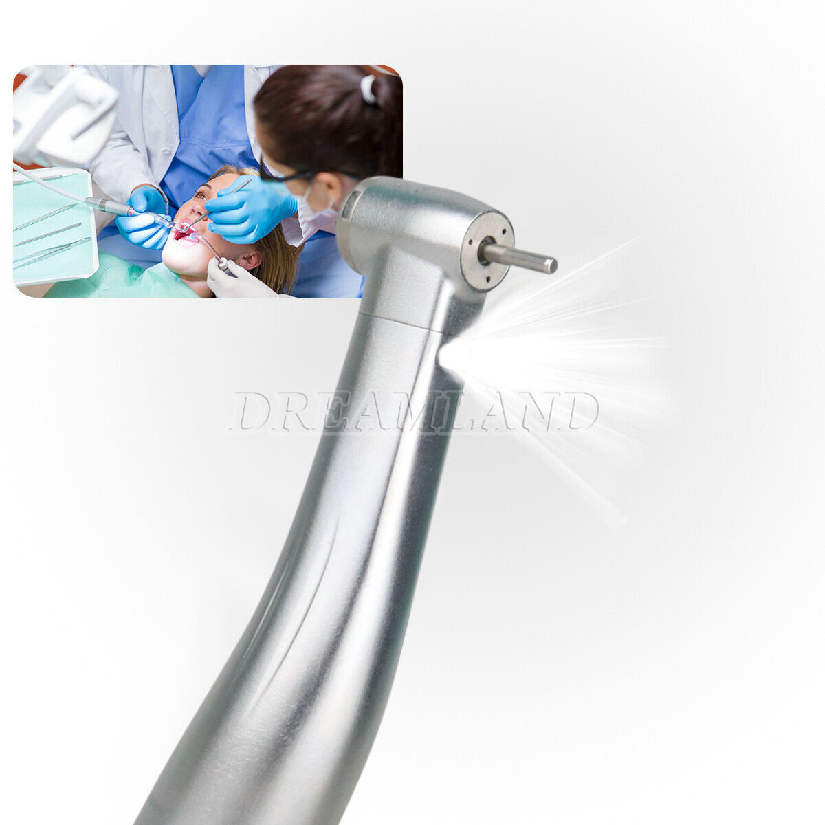 Dental 1:5 Increasing Fiber Optic Contra Angle Red Ring Fit NSK Ti Max Z95L USA