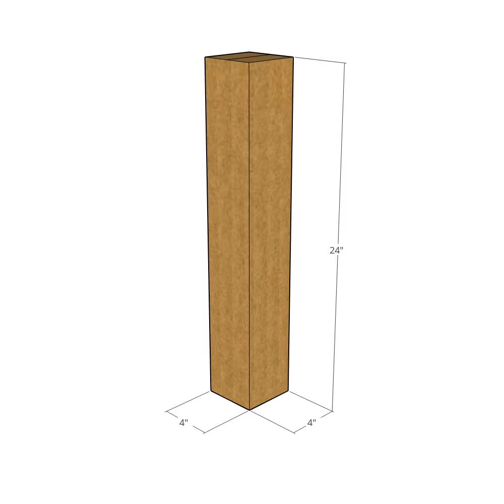 10 4x4x24 Kraft Brown Corrugated Shipping Boxes 32 ECT Single-Wall New
