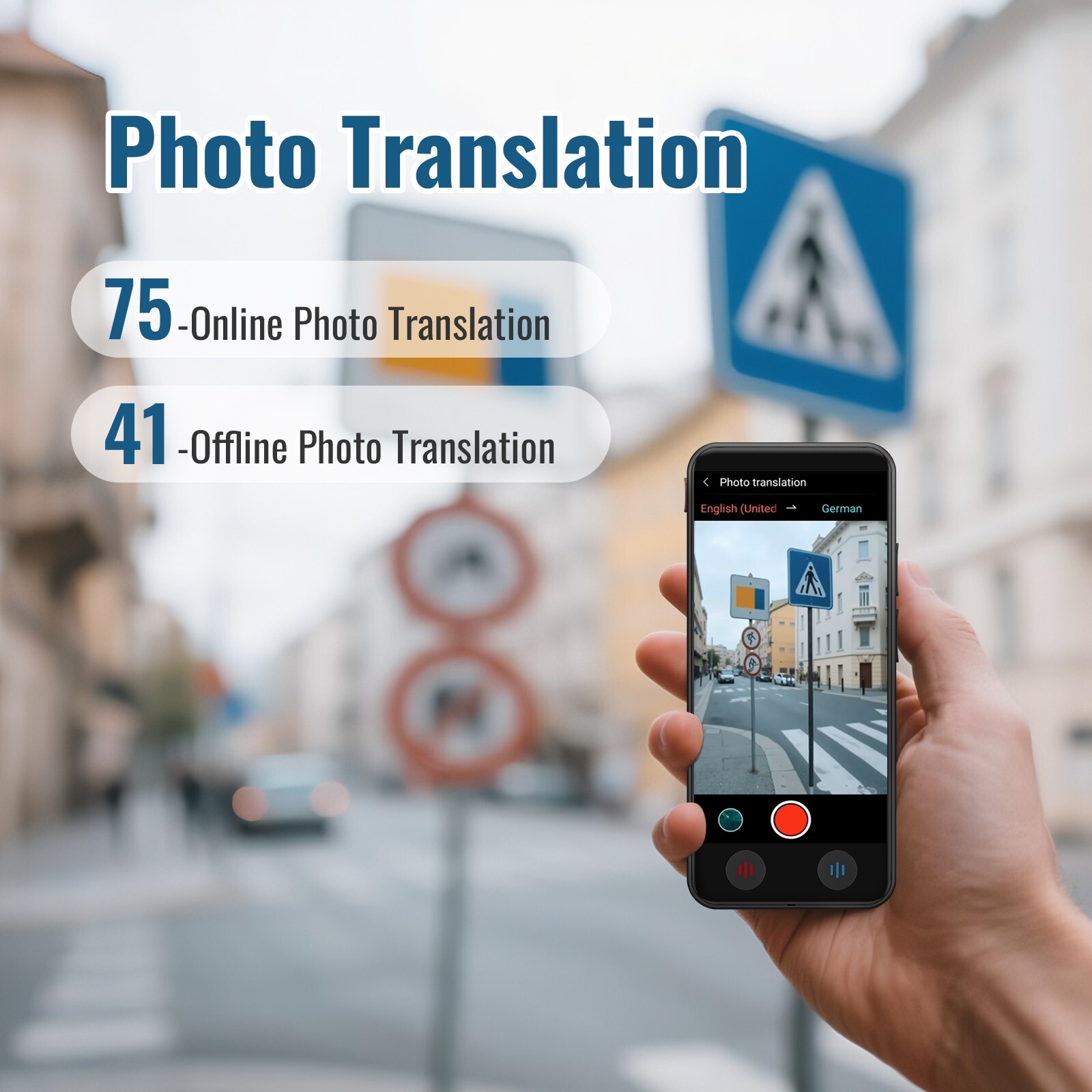 iTour D-Pro AI Dual-Screen Translator, Detachable, Real-Time Voice Translator