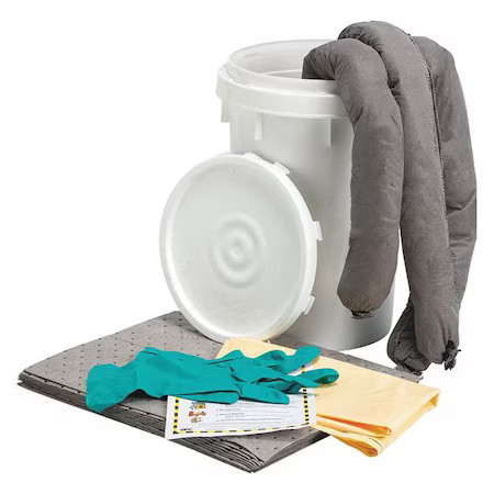 Brady 436N01 Spill Kit, 5 Gal Volume Absorbed Per Kit, 6 1/2 Gal Capacity,