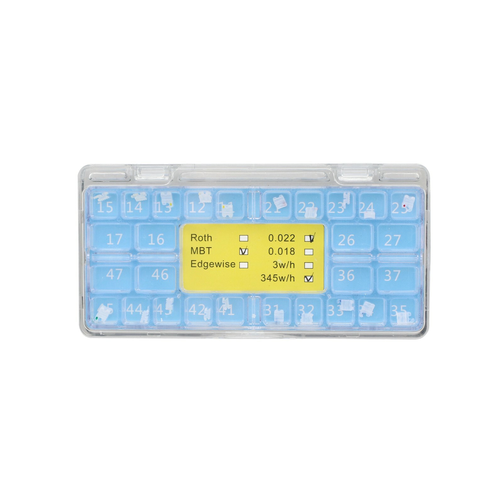 Dental Orthodontic Ceramic Brackets Ortodoncia Braces Cerámica Roth MBT 0.022