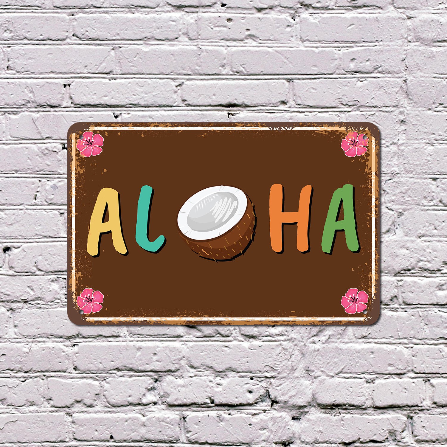 Aloha Sign Welcome Warm Breezes Durable Perfect for Porches Patios Beach