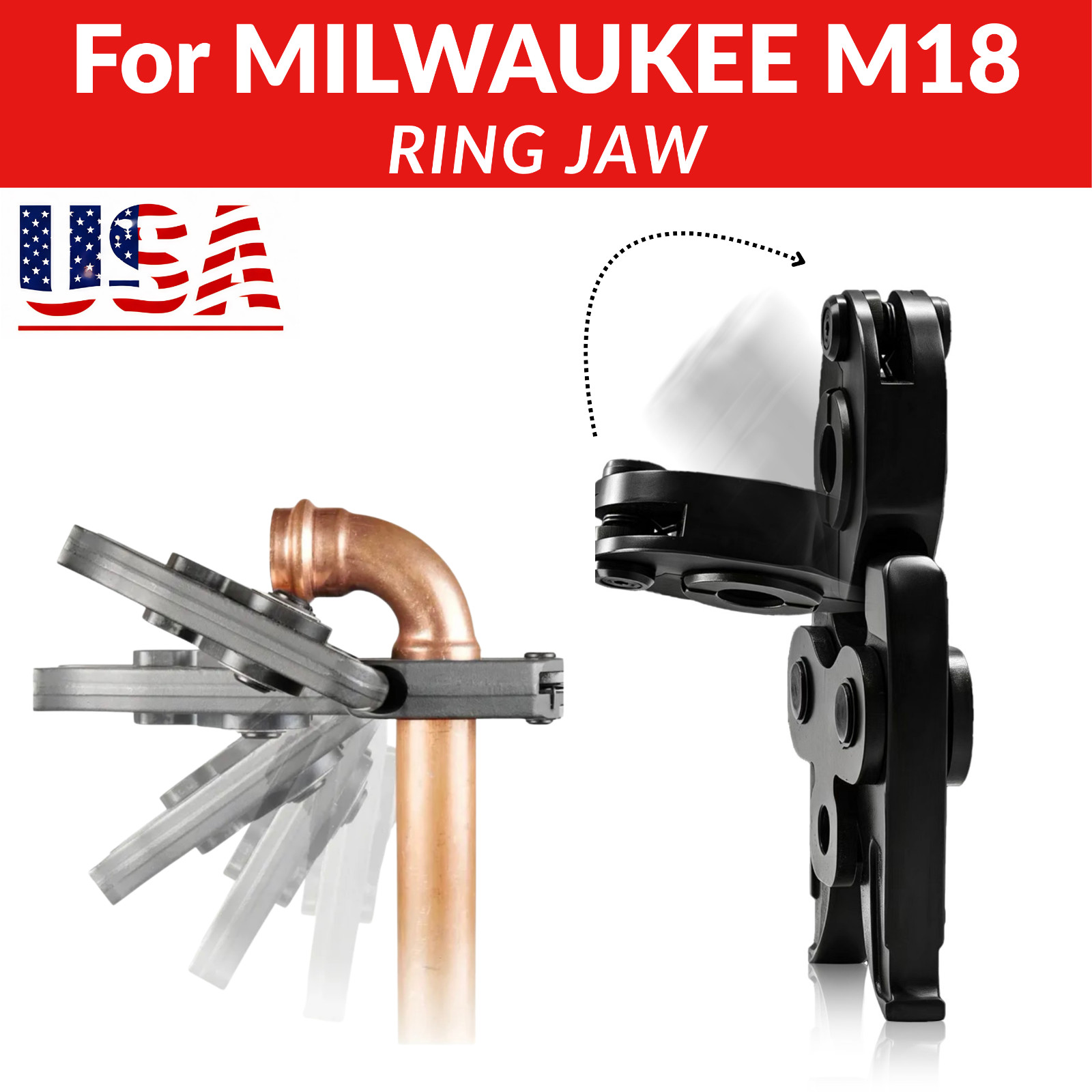 Rotating Press Jaws Set 1/2″ 3/4″ 1″ 1-1/4″for Milwaukee Ridgid US Warehouse