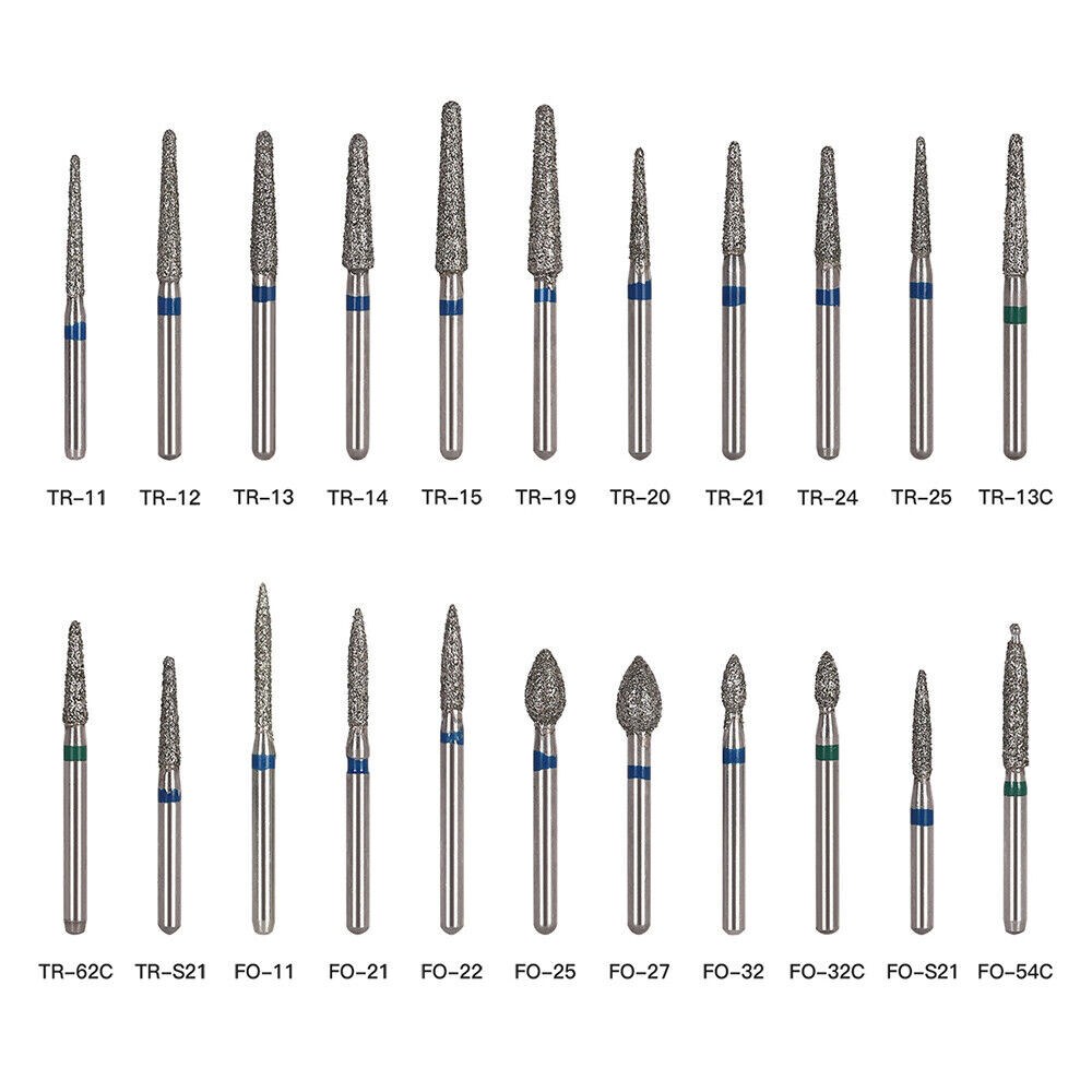0.99 5Pcs Diamond Burs for High Speed Handpiece FG1.60mm Polishing Burs