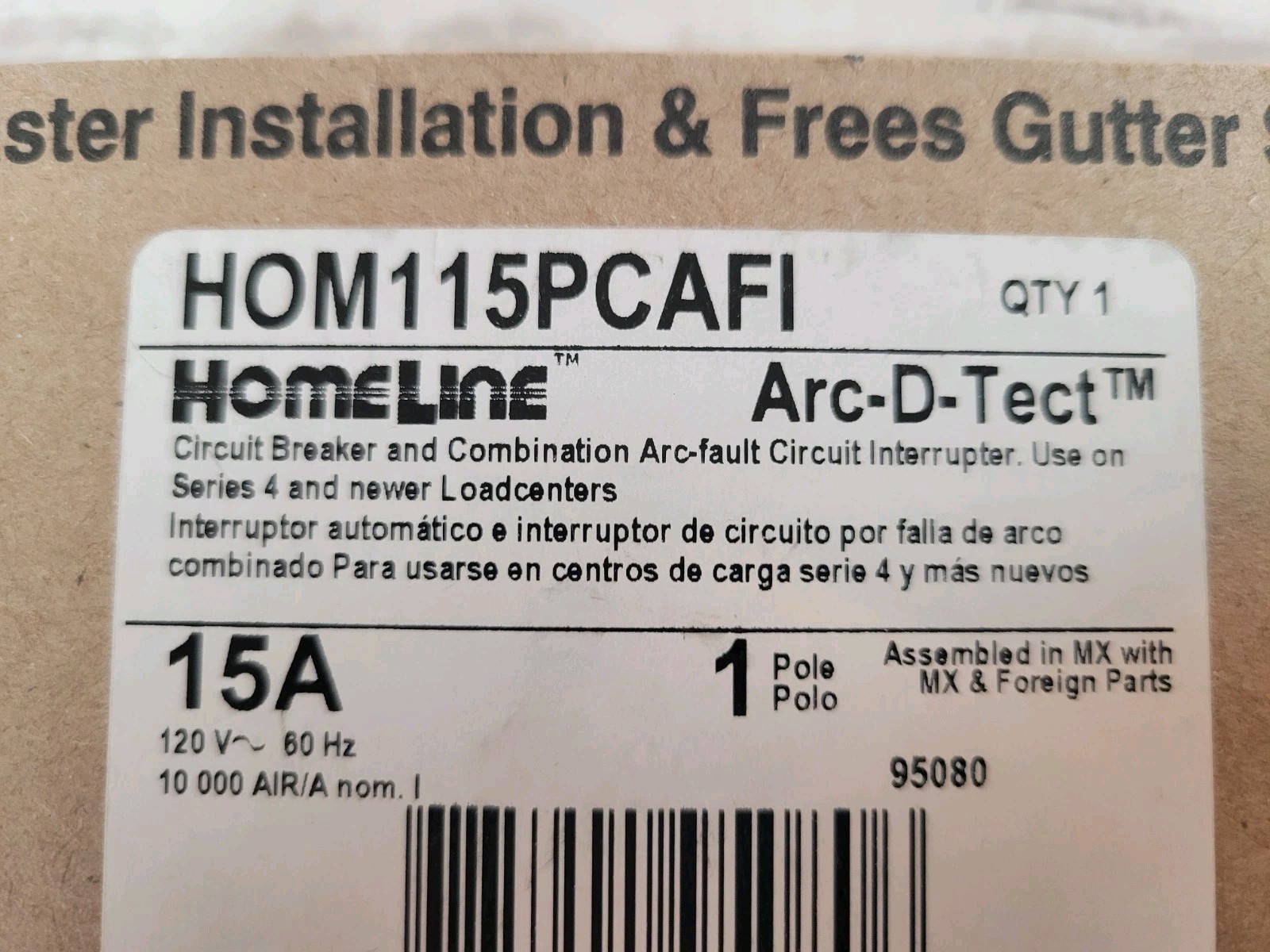 Homeline Square D 15 Amp Breaker HOM115PCAFI