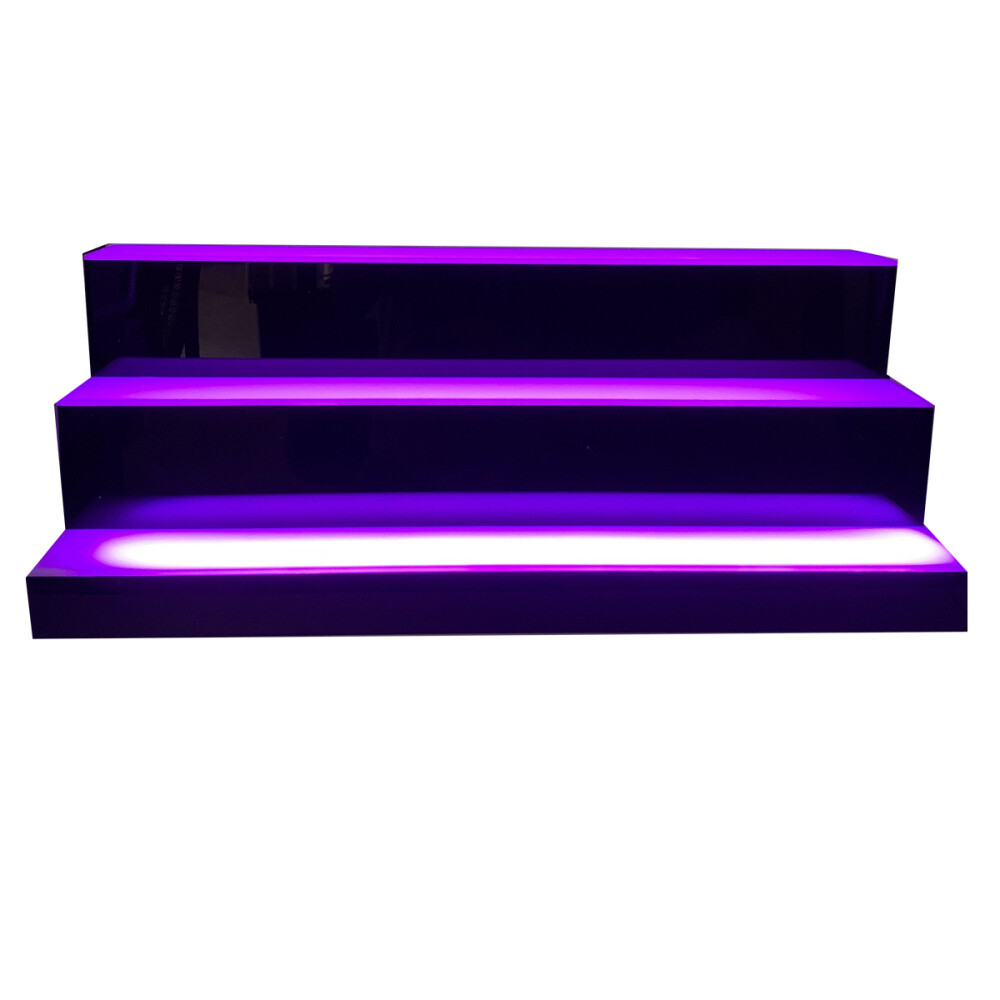31″MultiColor LED Lighted Liquor Bottle Display 3 Tier for Home Commercial Bar
