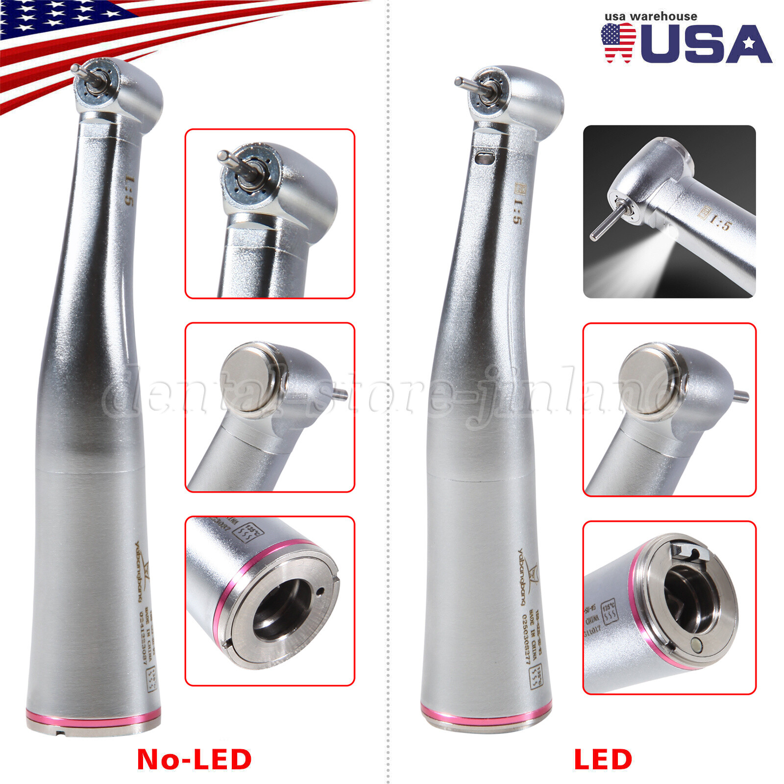 Dental Brushless LED Electric Micro Motor/1:5/1:1 Increasing Handpiece