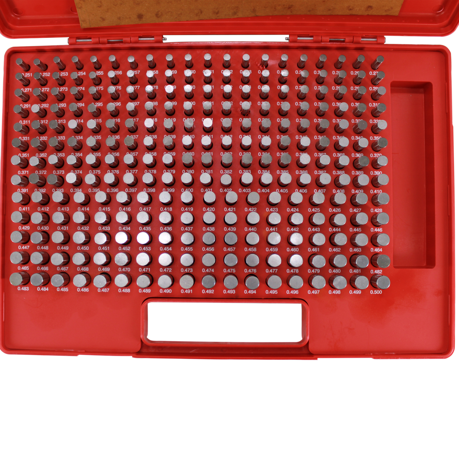 HFS(R) 250 PCS 0.251-0.500″ M2 Class ZZ Steel Pin Gage Set Plus