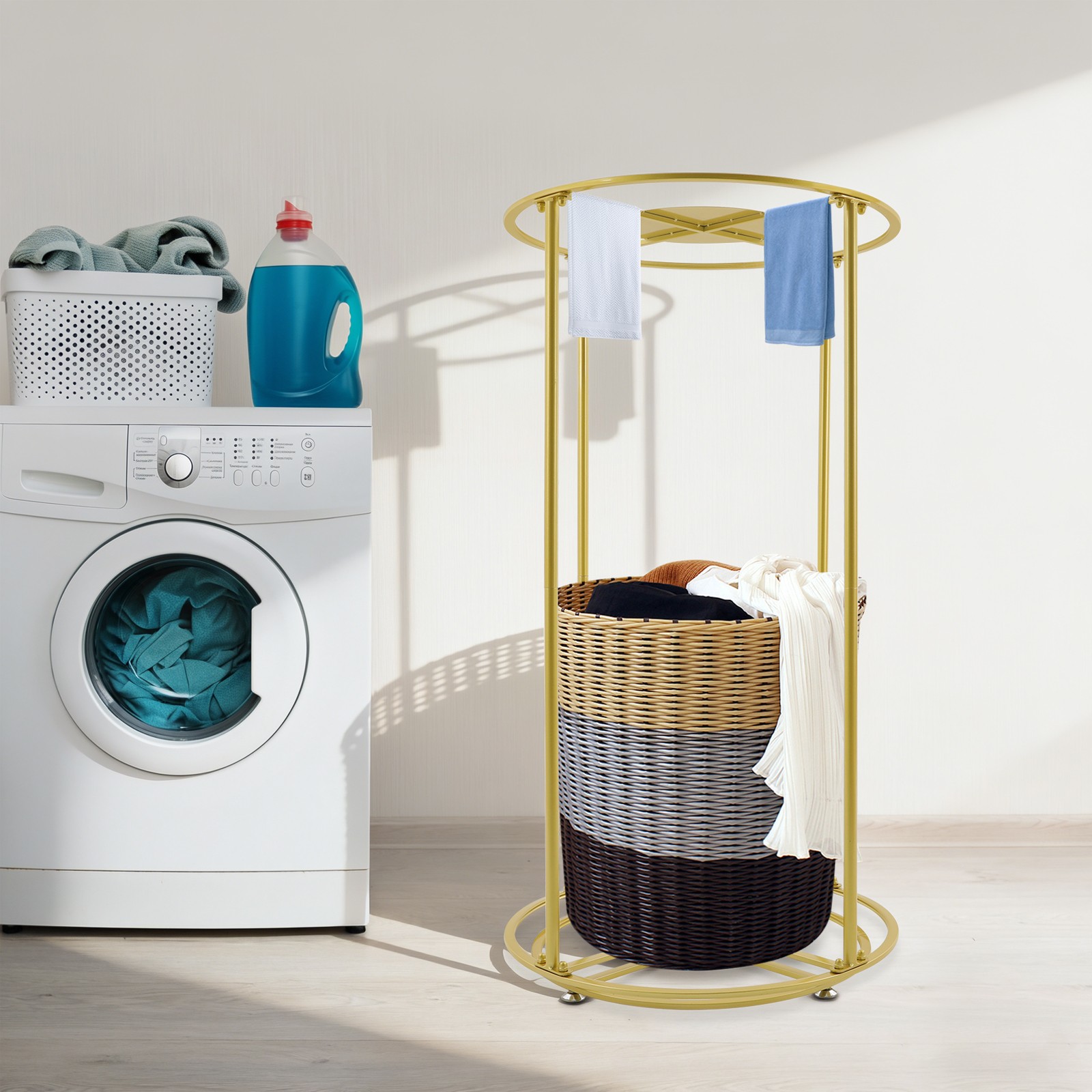 Free Standing Garment Rack 360° Rotating Clothes Display Stand for Store & Home