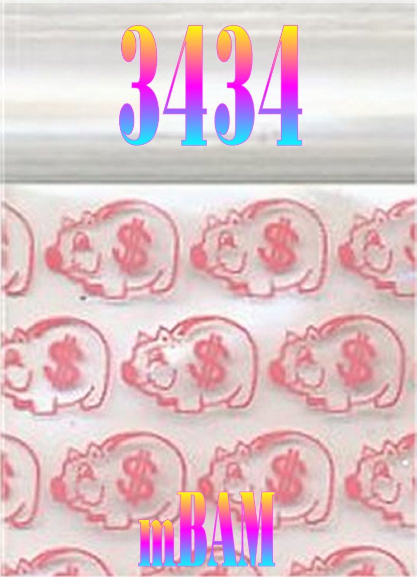 100 PACK PIGGY BANKS 125125 APPLE MINI ZIP BAGGIES 1.25×1.25″