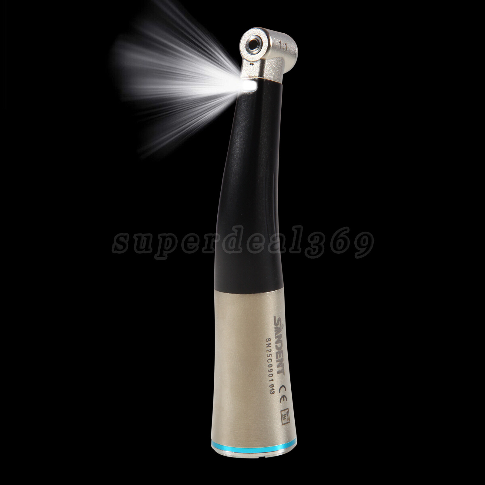SANDENT Dental 1:1 Fiber Optic Contra Angle Low Speed Handpiece Inner Channel ty