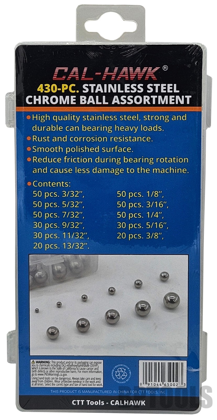 430pc Stainless Steel Chrome Ball Assortment Ball Bearing Assorted Set