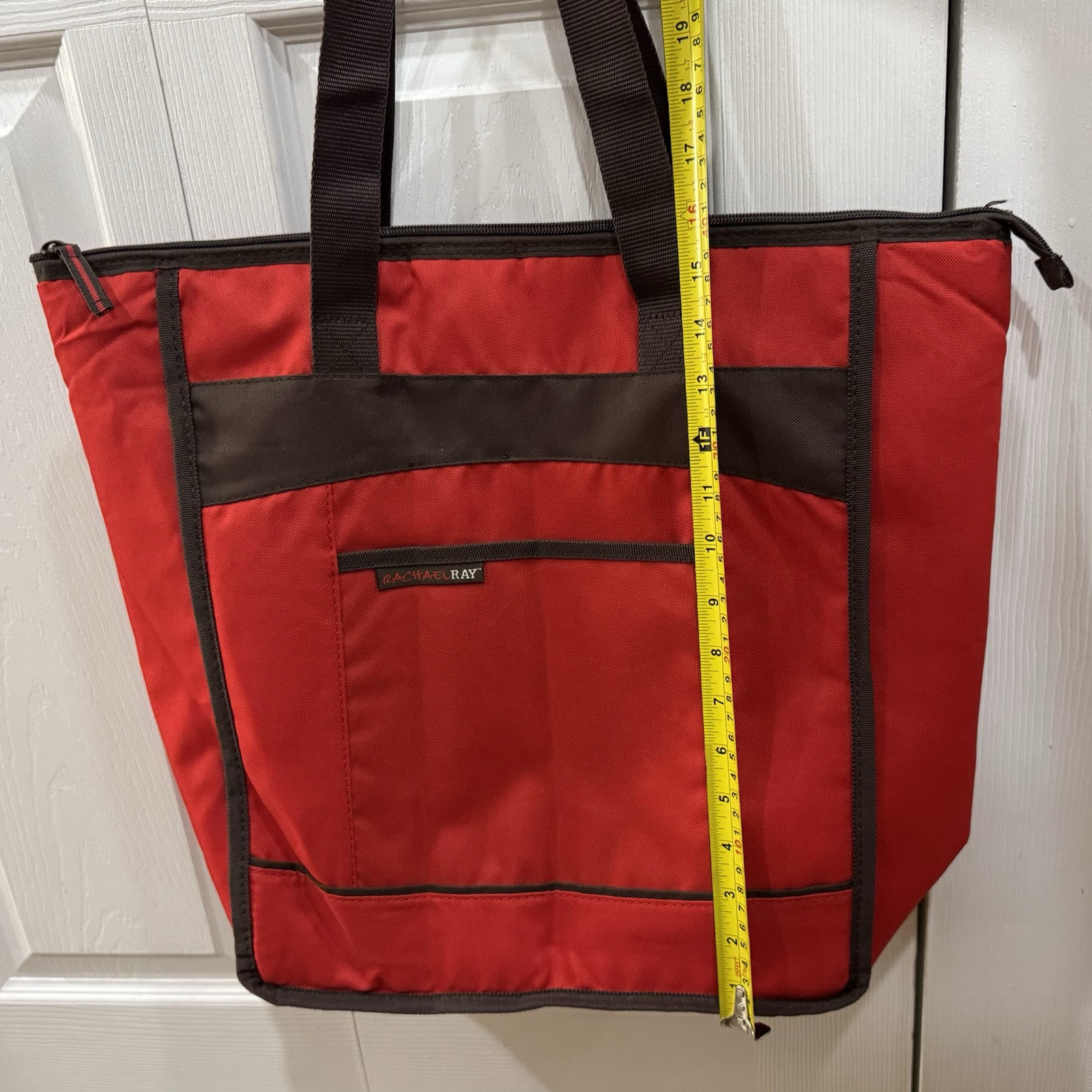 Rachael Ray Pack And Go Chillout Cooler Bag Insulated Soft Grocery Tote Red NWOT