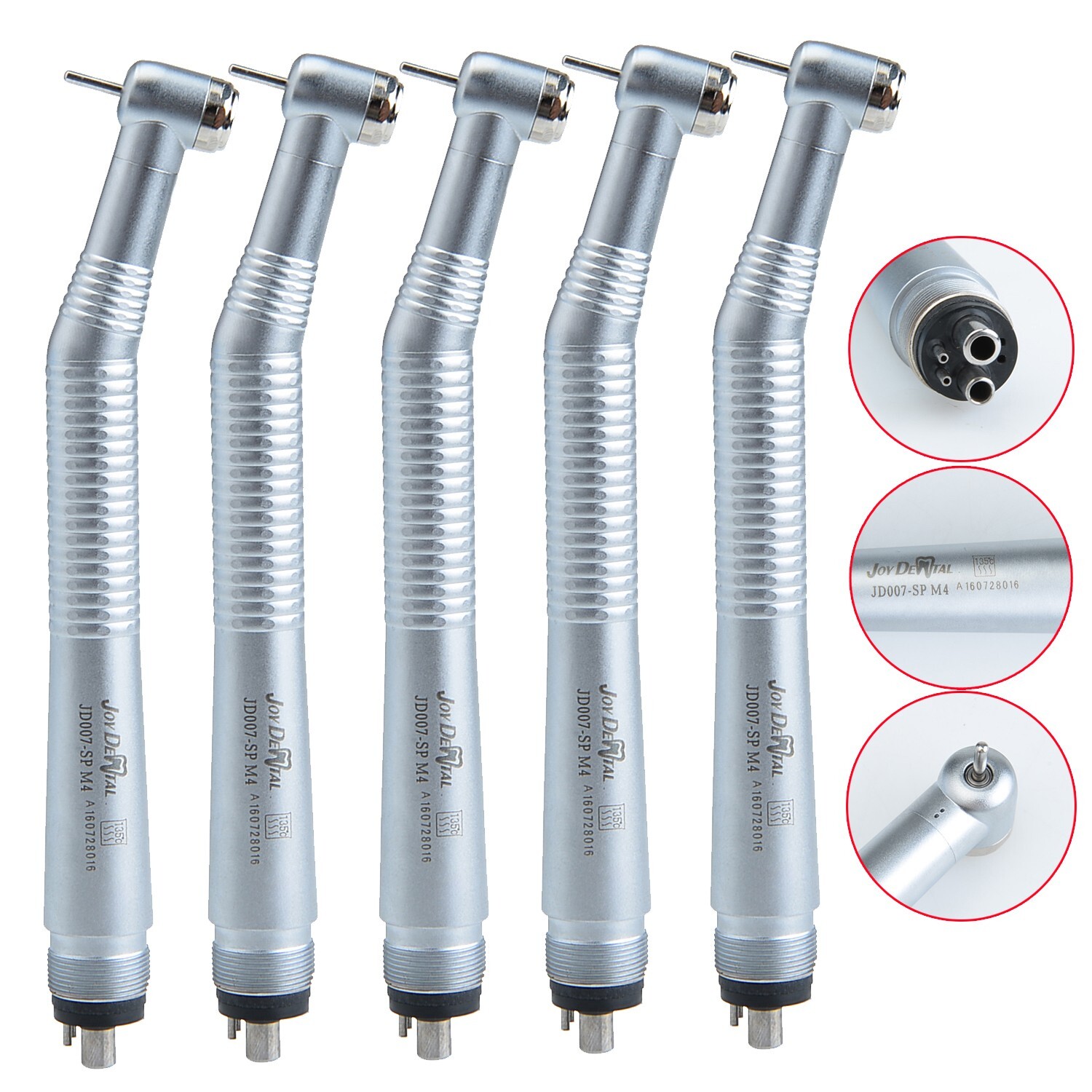Dental High Speed Handpiece Standard Head Push Button 4 Hole Joydental USA