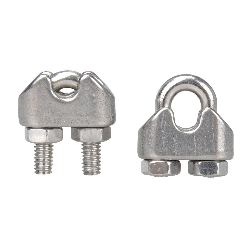 20PCS 1/8 Inches M3 Stainless Steel Wire Rope Cable Clip Clamp