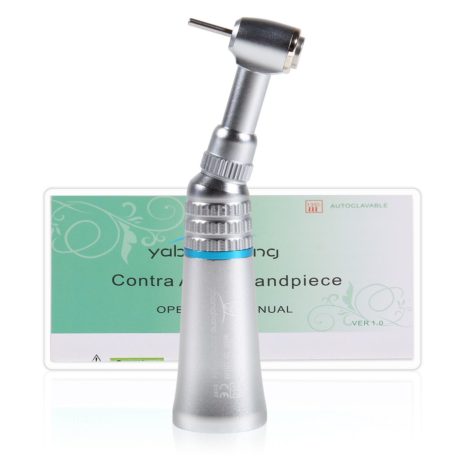 NSK Style Dental Low Speed Contra Angle Handpiece Push Button Fit FG1.6MM Burs