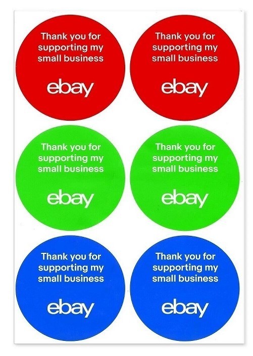 3” Small Business Sticker – Multi Pack – Red, Blue and Green With Free Shipping
