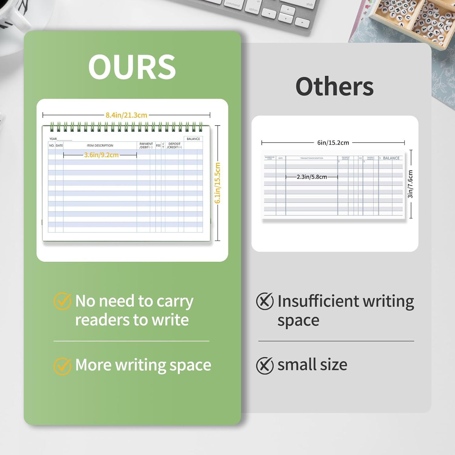 Checkbook Register, Check Registers for Personal Checkbook, Financial Ledger, Ch