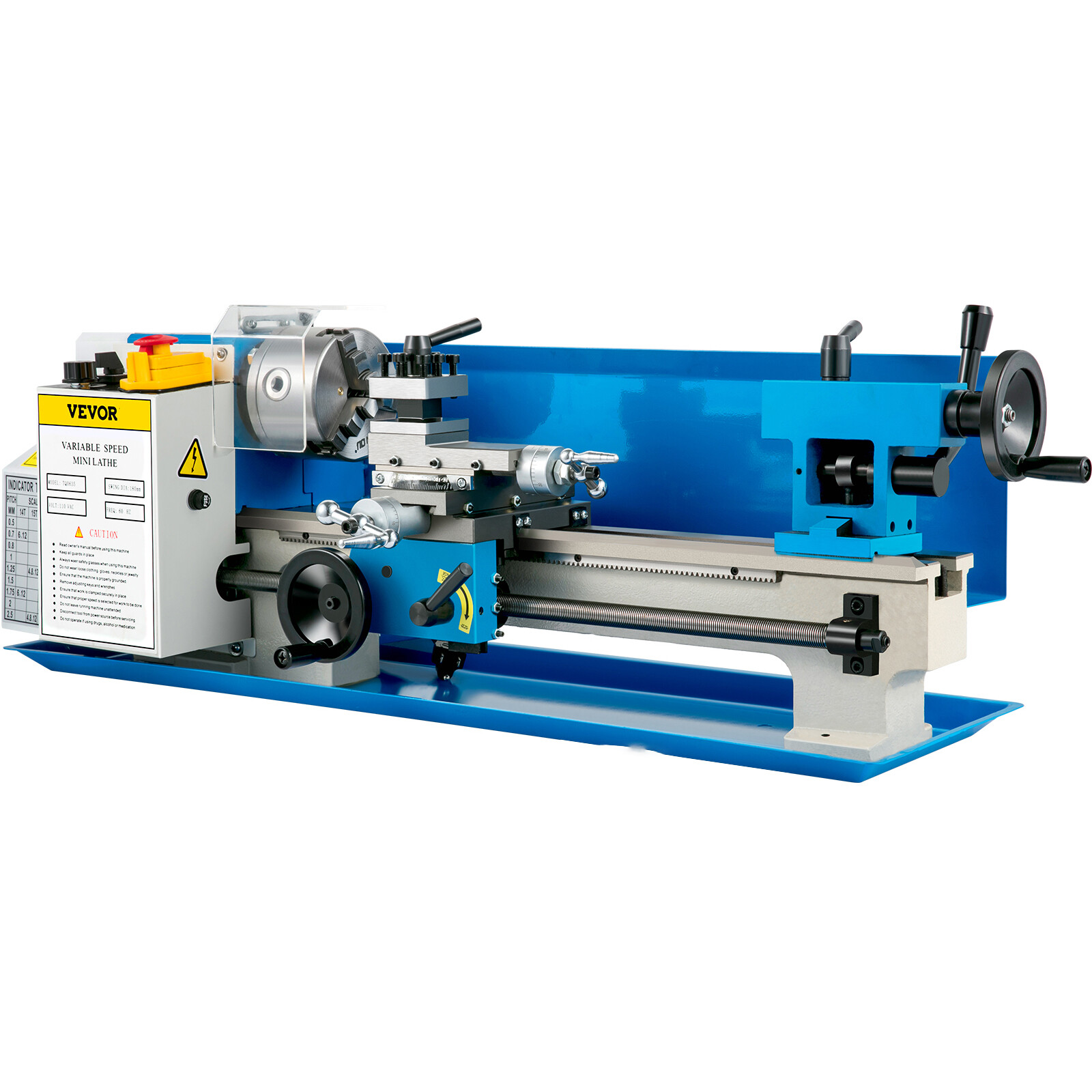 ?VEVOR 550W Mini Metal Lathe Machine Tool 7″x14″ Variable Speed 2250RPM Tool