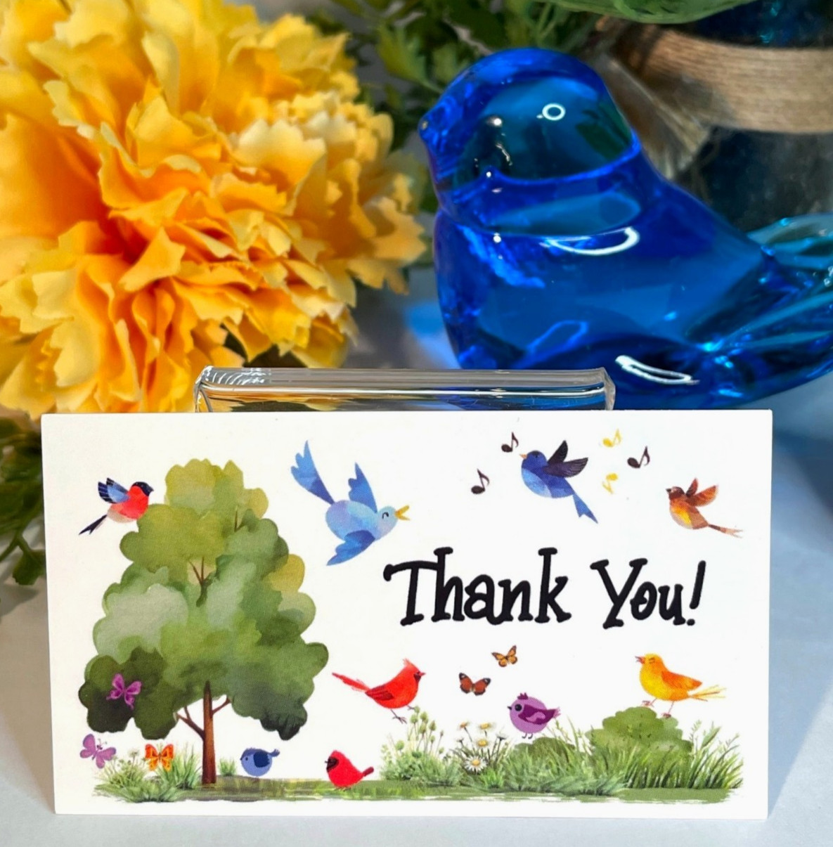 Thank You Business Cards, Nature, Birds, Butterflies, Small Business, 3.5″ x 2″