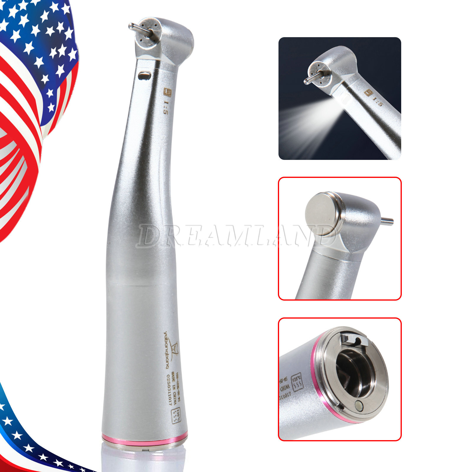 NSK Style Dental Brushless LED Electric Micro Motor/1:5 1:4.2 1:1 Handpiece USA