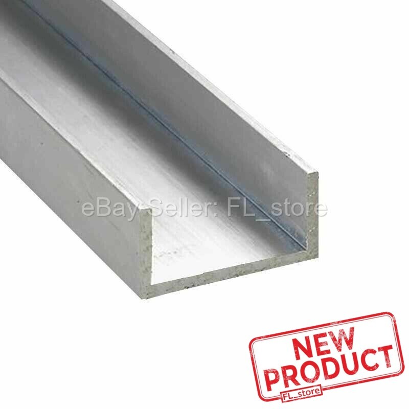 8 Feet Aluminum Channel 1/2″ Leg x 1 1/2″ Base Width x 1-1/4″ Inside x 1/8 Thick
