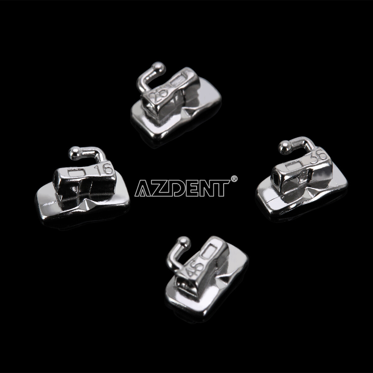 50Sets AZDENT Dental Orthodontic Buccal Tubes 1st MBT 0.022 Bondable Non-Convert
