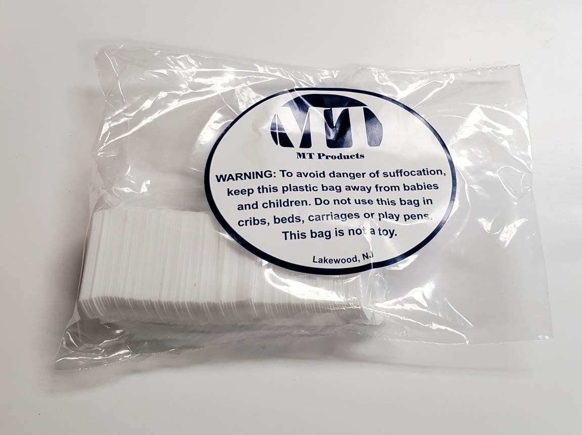 MT Products White Disposable Plastic Chip and Bread Bag Clips – Pack of 100