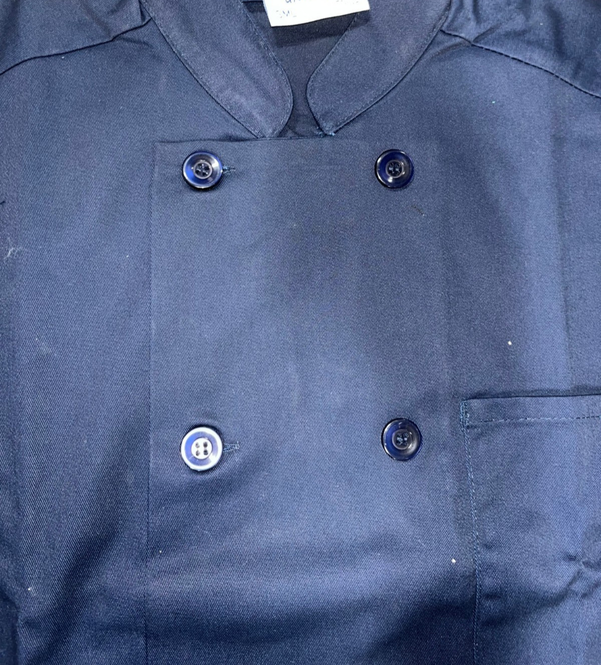 NWT New Navy Blue Chef Coat Jacket w/ Chest Pocket – Size Choice