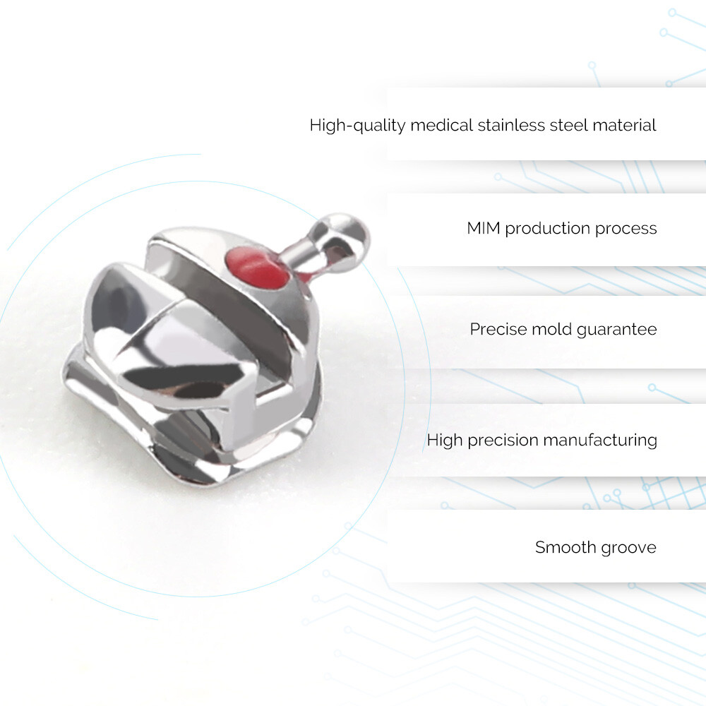 AZDENT Dental Orthodontic Q-type Bracket Spherical Braces ROTH/MBT 0.022 HK 345
