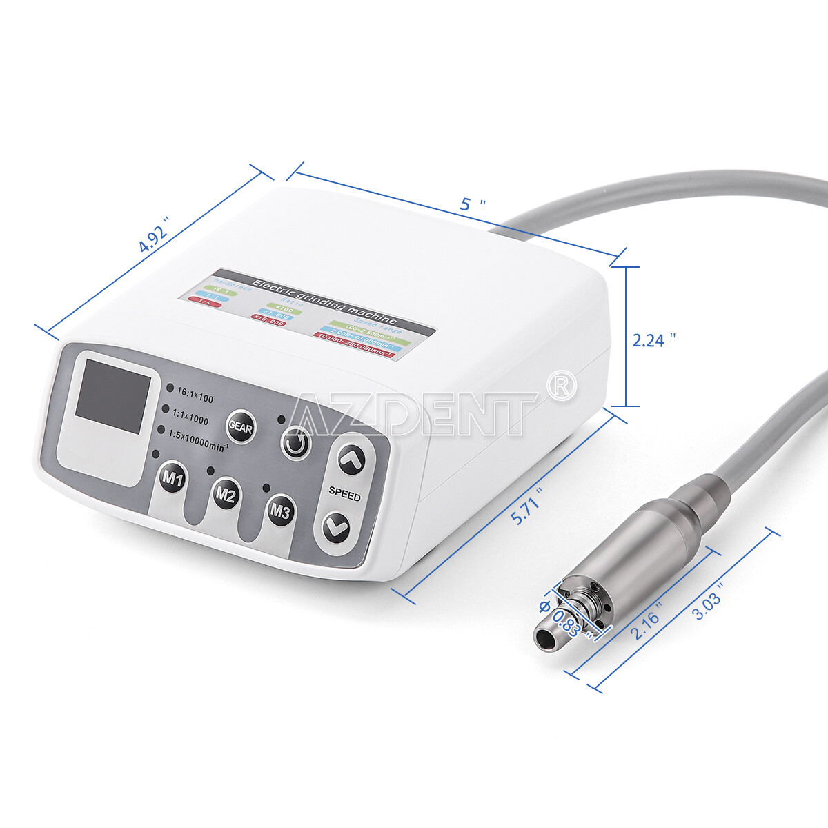 AZDENT Dental Electric Micro Motor Brushless LED 1:5/1:1/16:1/1:4.2 Handpiece