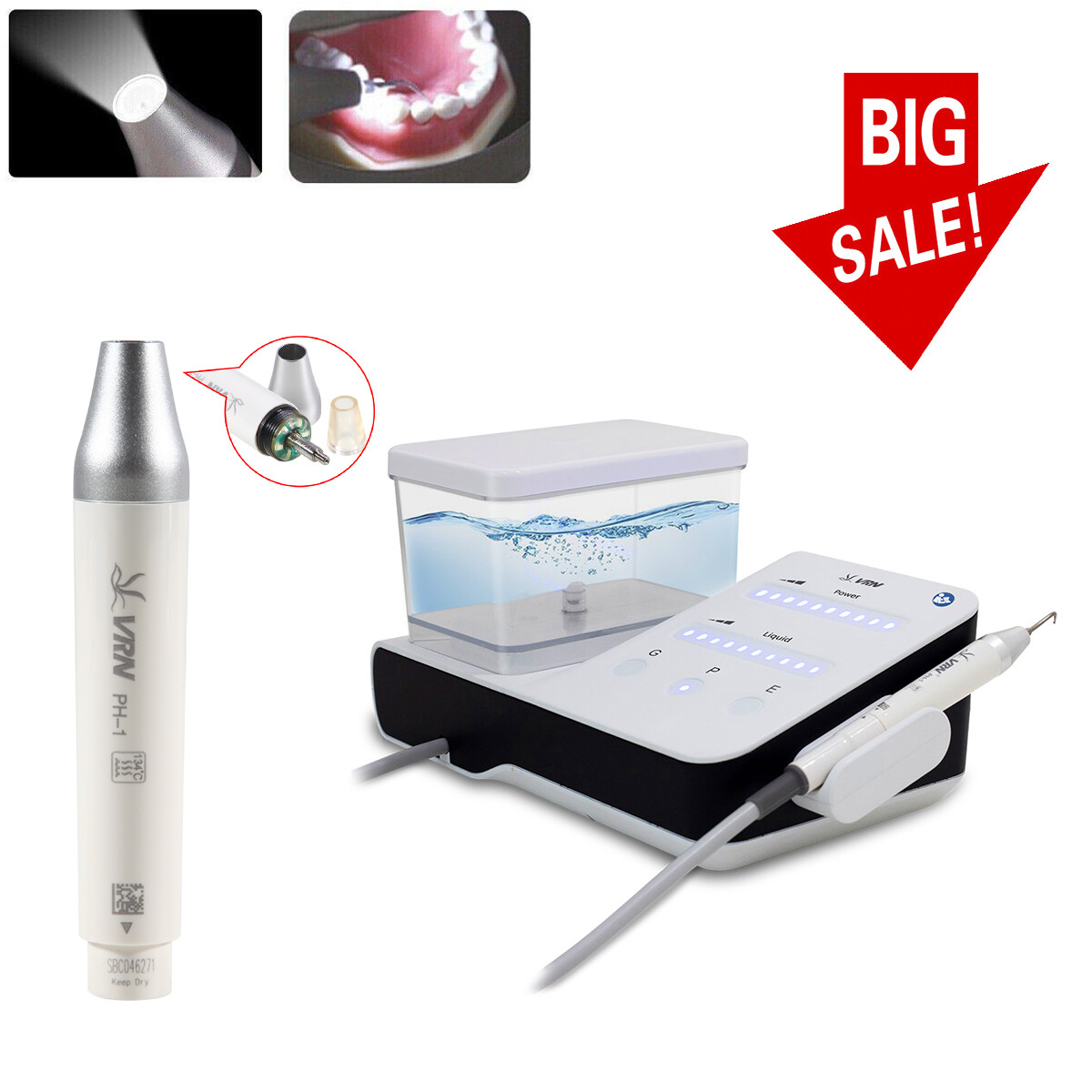 Dental Ultrasonic Piezo Scaler Bottles For EMS Woodpecker/ 1-5Pcs LED Handpiece