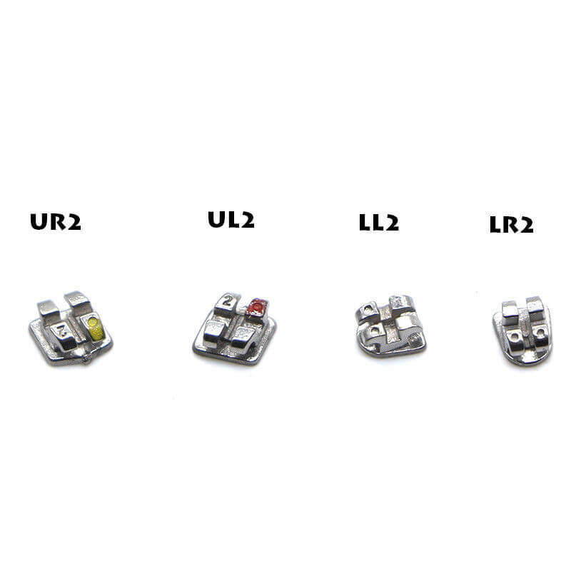 Dental Orthodontic Metal monoblock Bracket Braces Mini Roth 022 345 hooks 50Set