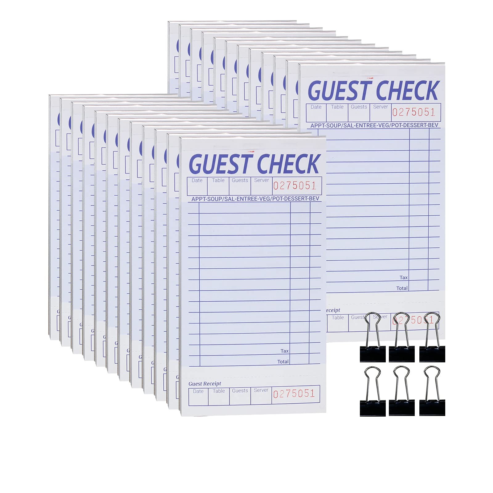 24 Pack Guest Check Book Board/Pads Server Note Pads and Waitress Order Pads …