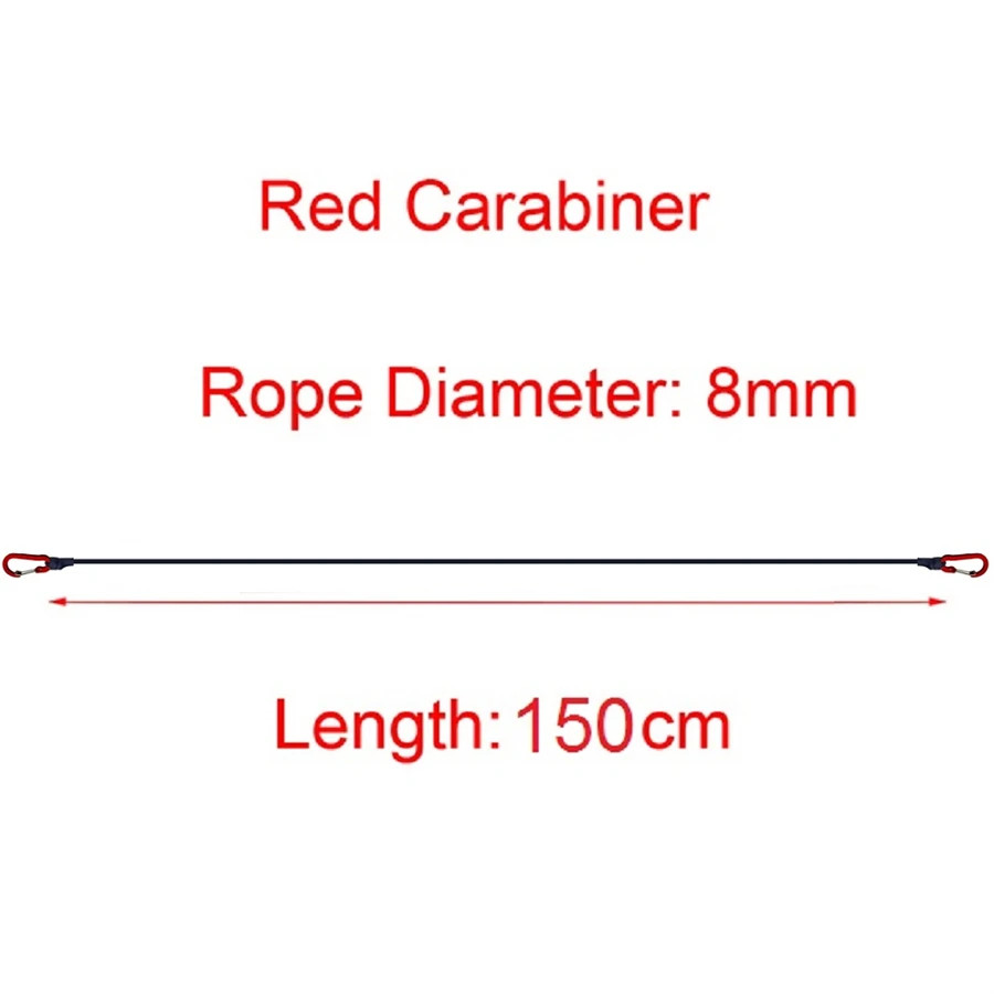 5 Types Stretch Elastic Ropes 8MM Bungee Cords with Hooks Lightweight Bikes Tie