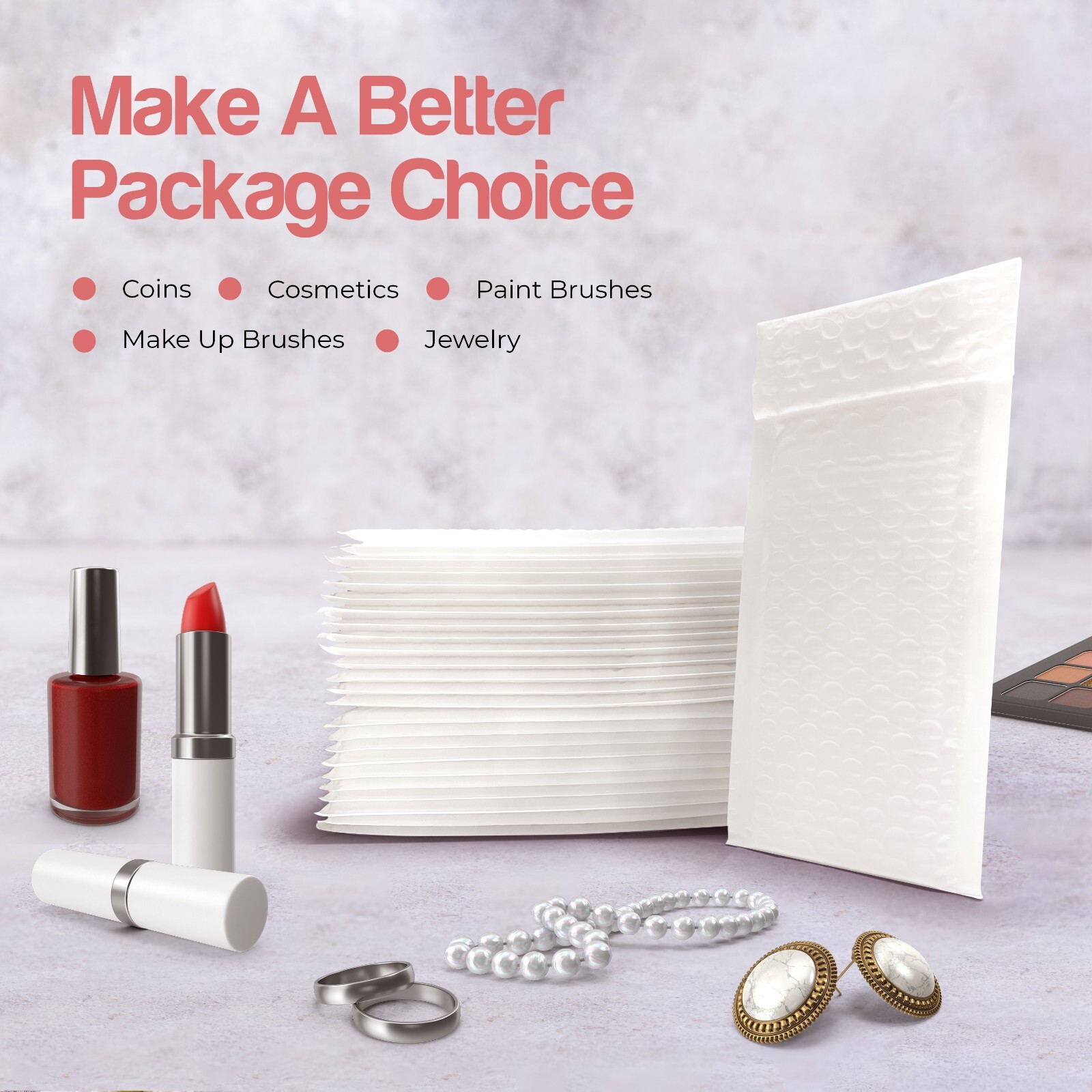 Padded Bubble Mailers Shipping Envelopes 3″x8″ Secure Seal 50-3000 qty