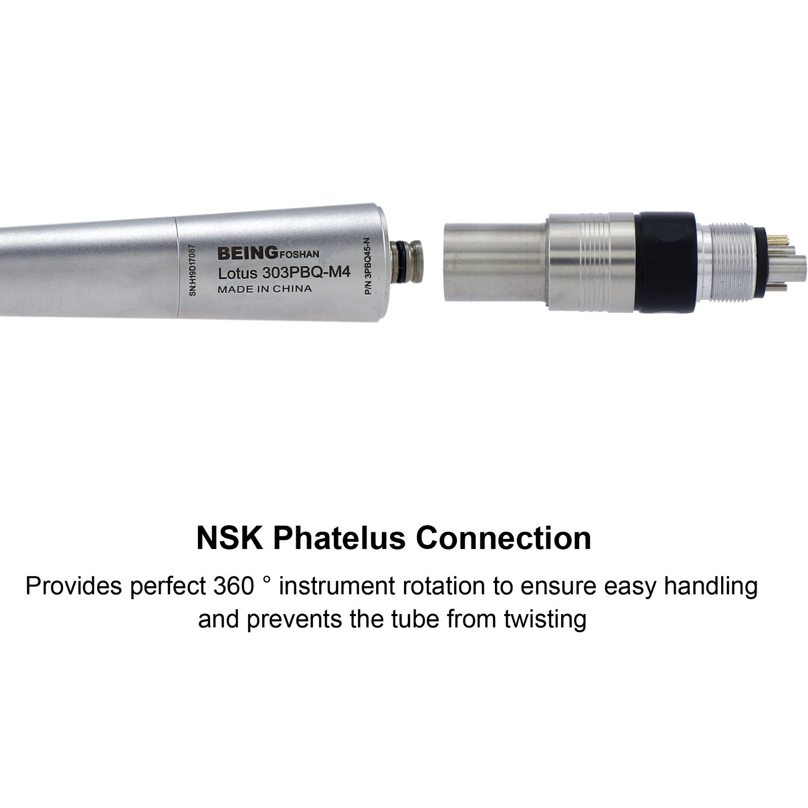 BEING Dental 45° Angle Surgical Handpiece High Speed Fiber Optic NSK Coupler 6H