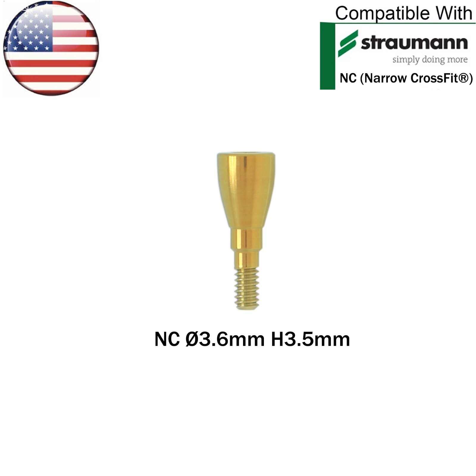 US Dental Mini Healing Abutment NC Ø3.6/4.8mm Closure Caps fit Straumann ITI BLT