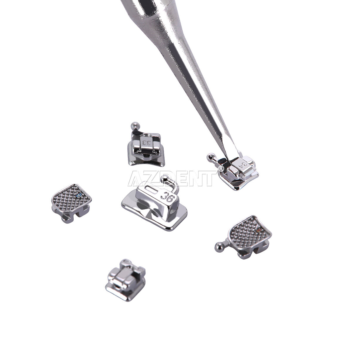 5X Brackets de Autoligado Ortodoncia Dental MBT 0.022 Ganchos 345 monobloque