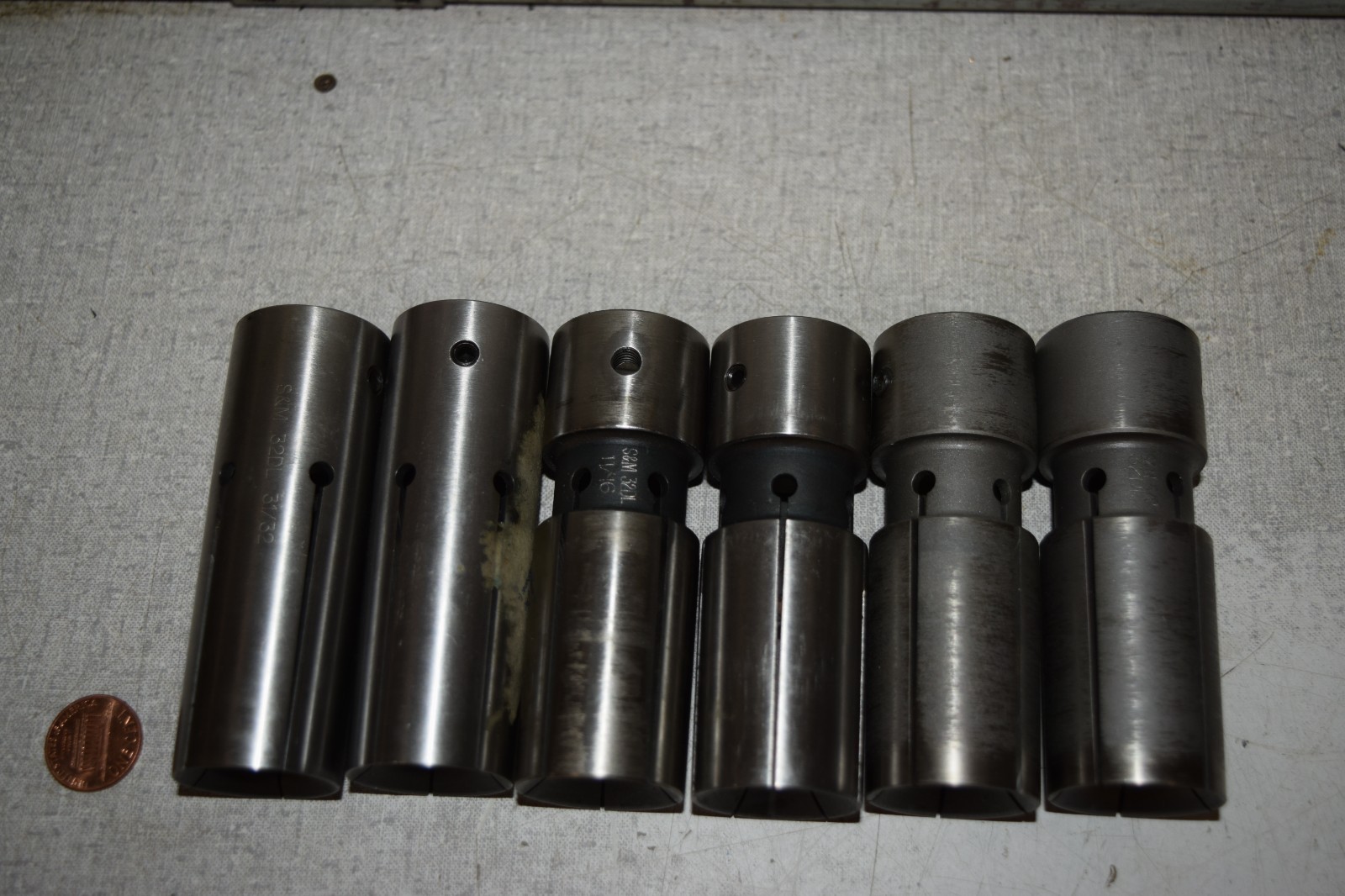S&M Southwick & Meister 32DL Bar Loader Feeder Collet Collets Lot of 6