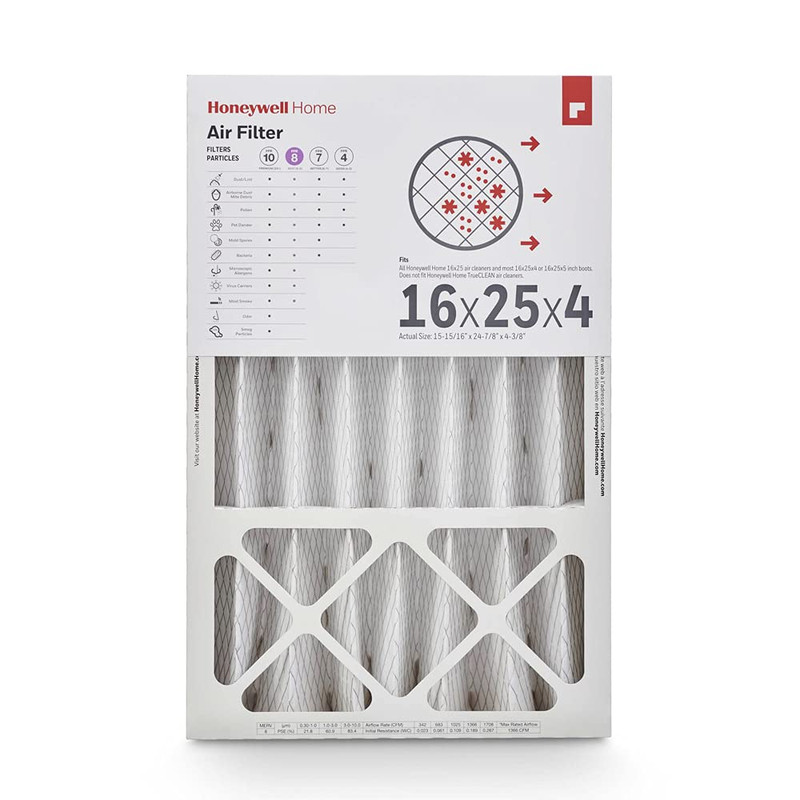Honeywell Home 16X25X4 Merv 8 Ac Furnace Air Filter 1 Pack