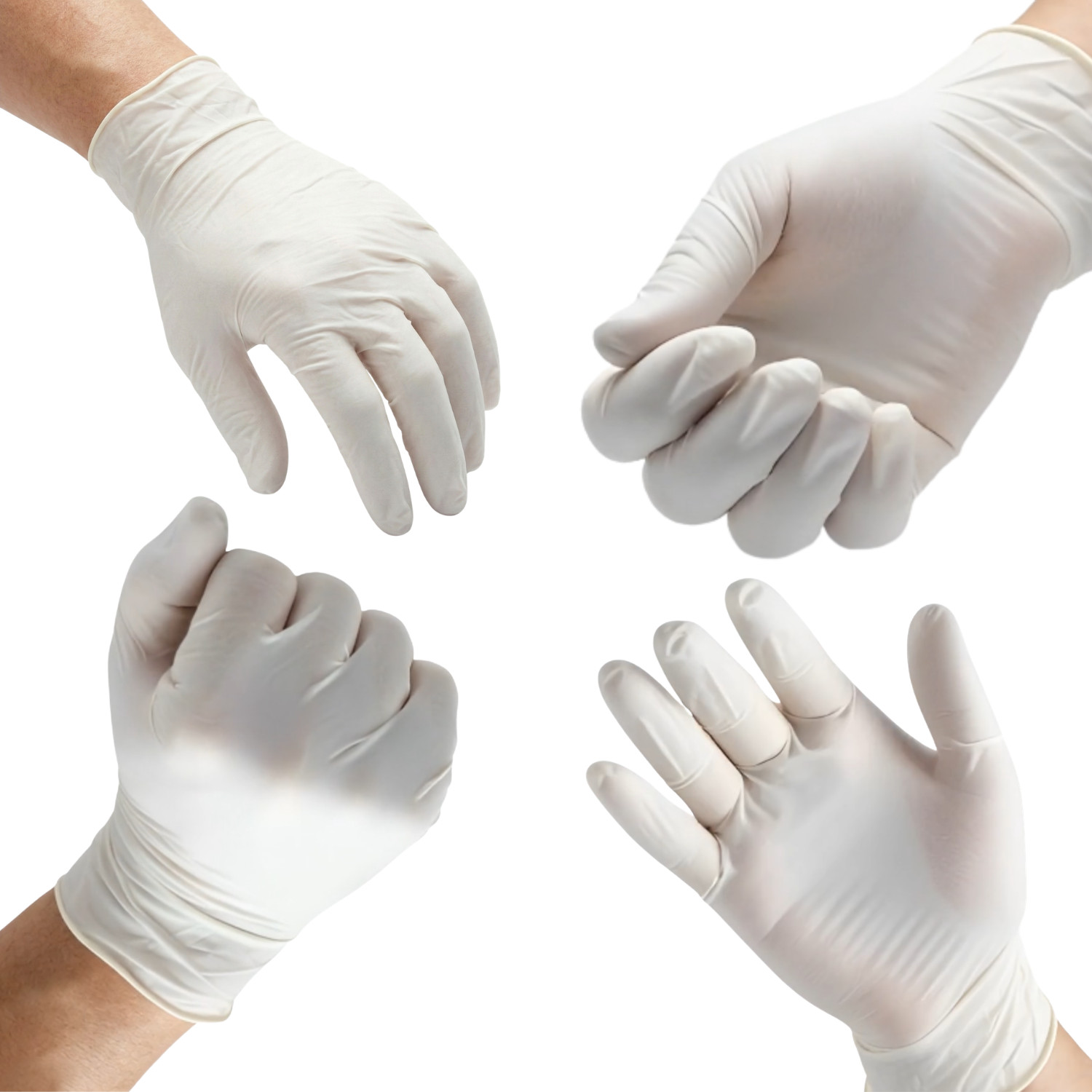 1000 Pieces 4.5 Mil Latex Disposable Powdered Industrial Gloves Large