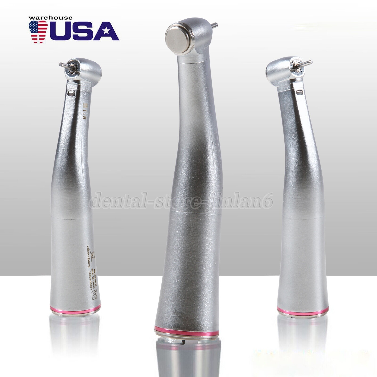 Dental 1:5 Increasing Contra Angle Optic LED Handpiece Fit for Electric Motor sk