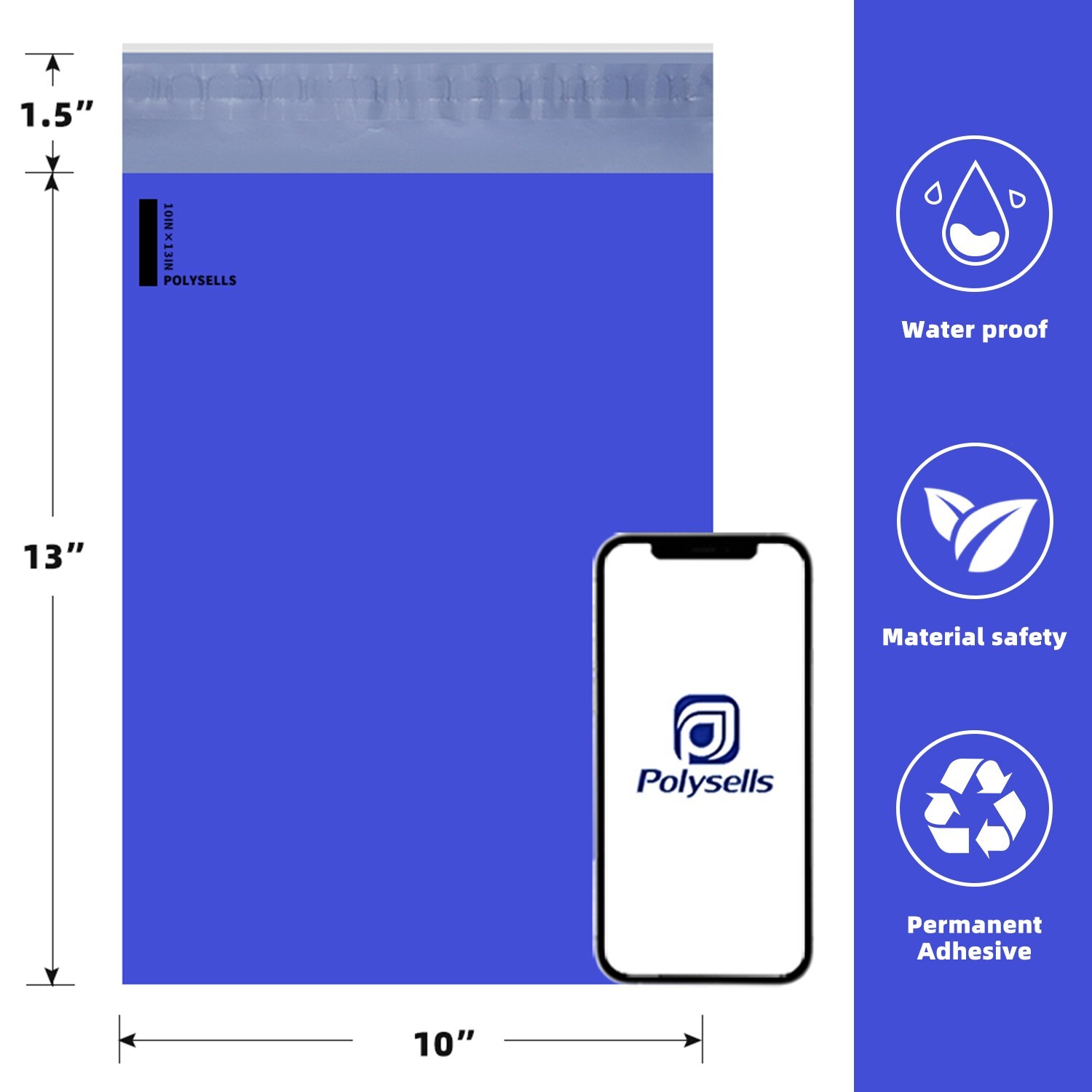 1000 10×13 Poly Mailers Envelopes Self Sealing Shipping Mailer Purple POLYSELLS